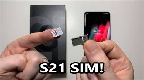 How To Insert Sim Card Samsung Galaxy S21 S21 S21 Ultra 5g No