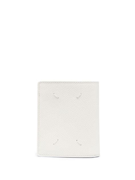 Maison Margiela Four Stitch Leather Card Holder White Farfetch