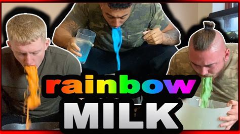 Rainbow Milk Challenge Sick Warning Youtube