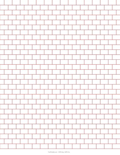 Customize Your Free Printable X Brick Graph Paper Graph Paper