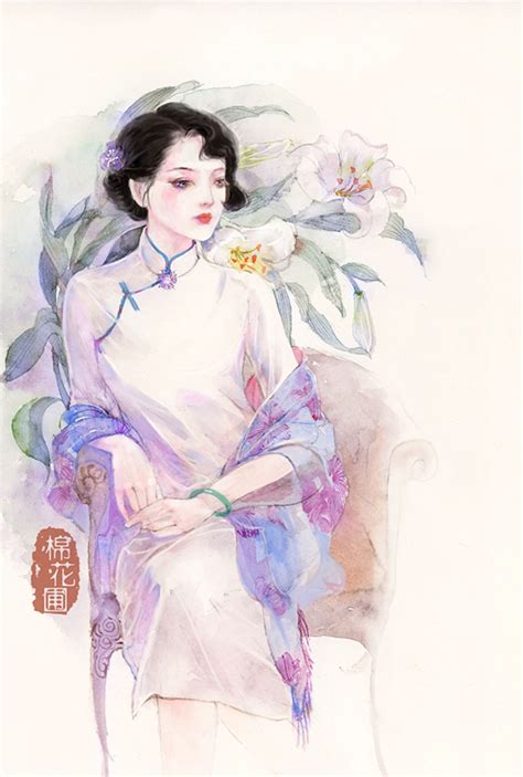 民国风一组 棉花圃 插画师作品 涂鸦王国gracg Anime Drawings Sketches Cute Drawings