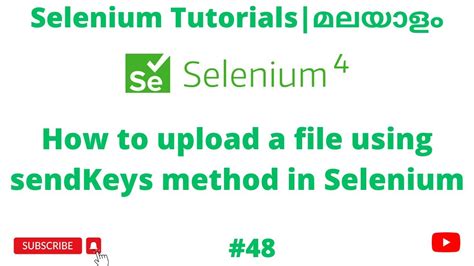 File Upload Using SendKeys Selenium Selenium 4 Tutorials Selenium 4