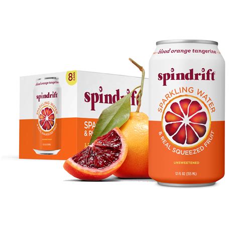 Spindrift Sparkling Water Blood Orange Tangerine No Sugar Fl Oz