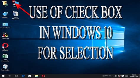 How To Use Check Box For Select Item In Windows 10 Youtube