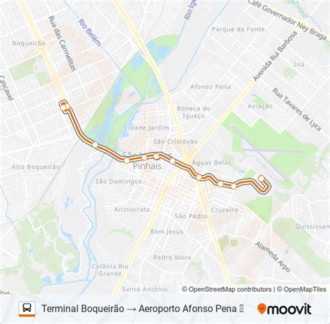 Rota Da Linha Aeroporto Boqueir O Via T Central Hor Rios Paradas E