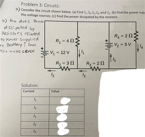 Solved Problem 3: Circuits: a) Consider the circuit shown | Chegg.com 