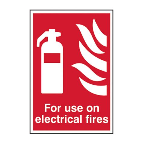 Centurion For Use On Electrical Fires Sign Self Adhesive Semi