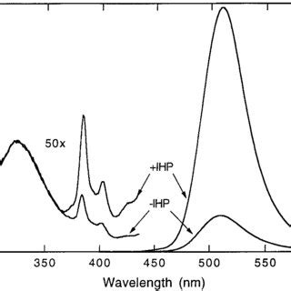 Steady State Fluorescence Spectra Exc Nm Showing Both The