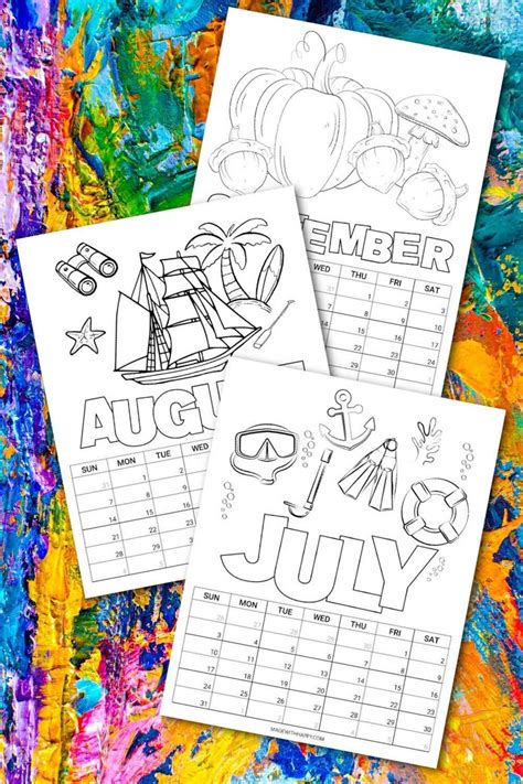 2024 Coloring Calendar - Etsy