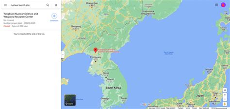 North Korea: You cannot infiltrate our nukes! Google maps: : r/GoogleMaps