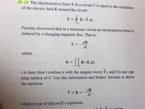 Solved Iii 18 The Electromotive Force E In A Circuit Cis