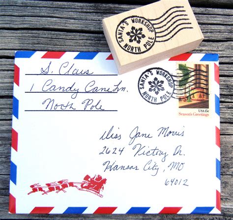 ENVELOPE TEMPLATE Letter from Santa Christmas Instant Digital