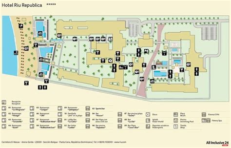 Riu Republica map - Travel resort maps