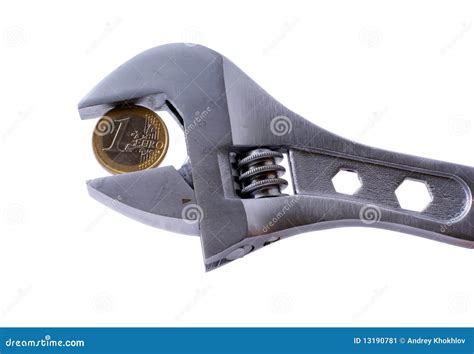 Wrench And Coin Stock Image Image Of Pliers Business 13190781