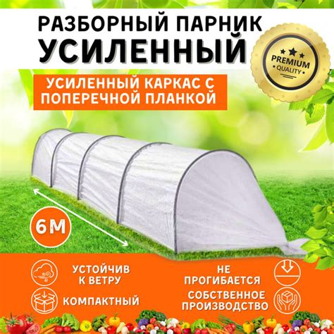 Парник Стандарт_Парник Премиум с поперечной планкой (6 метров)_52007 ...