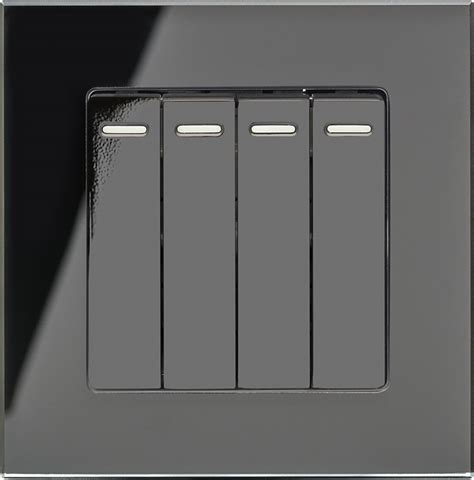 Retrotouch Retractive Pulse Light Switch Gang Black Pg Home