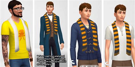 Clown Confetti's TS4 CC - My (Hogwarts house) scarves are done ...