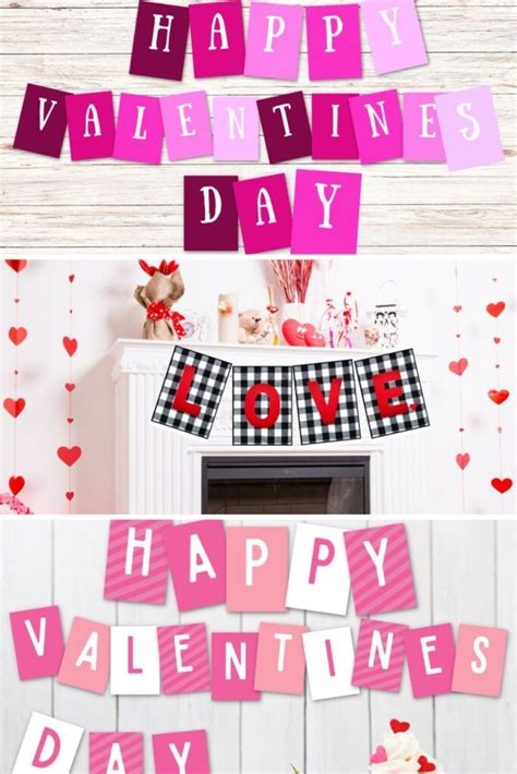 Cute Happy Valentines Day Banner Free Printable - OriginalMOM