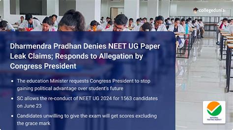 Neet Ug 2024 Paper Leak Claims Denied By Dharmendra Pradhan Responds