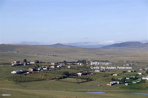 An overview of the village of Qunu, where Nelson Mandela grew up on ...