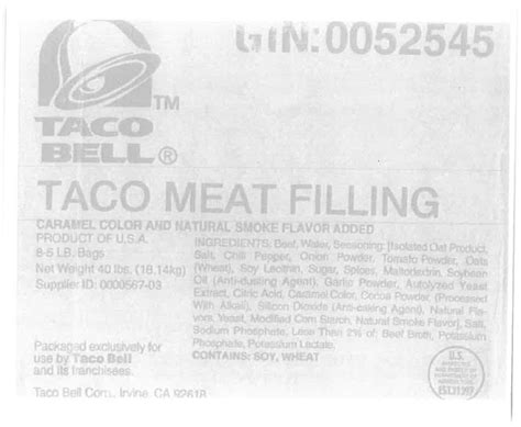 atervux: taco bell meat