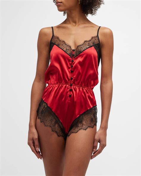 Kiki De Montparnasse La Reve Lace Trim Silk Teddy Editorialist