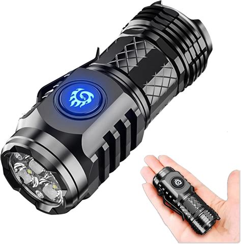 Portable Mini Flashlight Bright Led Torch Rechargeable Ultra Bright