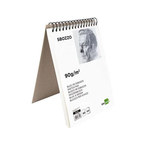 BLOC DE DIBUJO LIDERPAPEL ESBOZOS ESPIRAL DIN A5 100 HOJAS 90 GR SIN