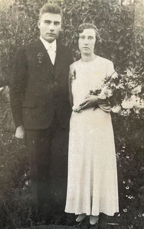 My Maternal Great Grandfather And Great Grandmother When They Got Married In 1934 At Ages 24 And