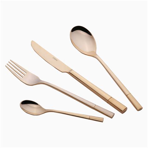 Cutlery Set Luxus Gold Sandblast Part Solaswiss