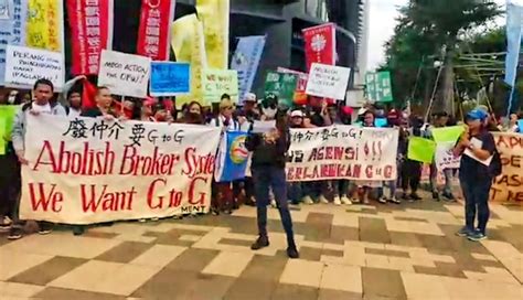 Foreign Workers In Taiwan Protest To Enforce Government To Government