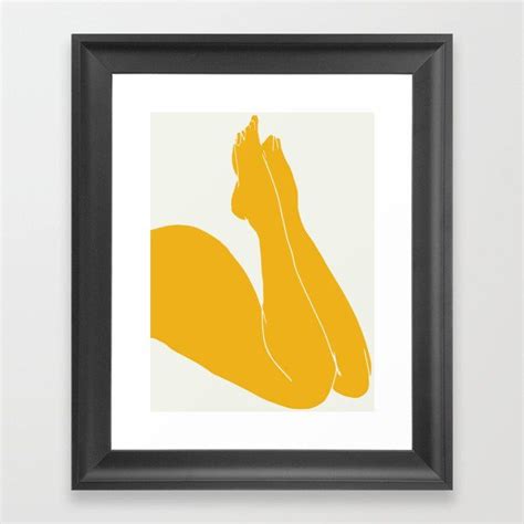 Buy Nude In Yellow 3 Framed Art Print By Deanng Worldwide Shipping