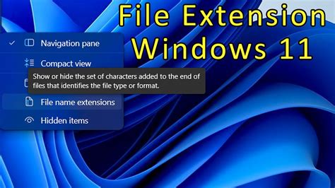 How To Display File Extension In Windows H Youtube