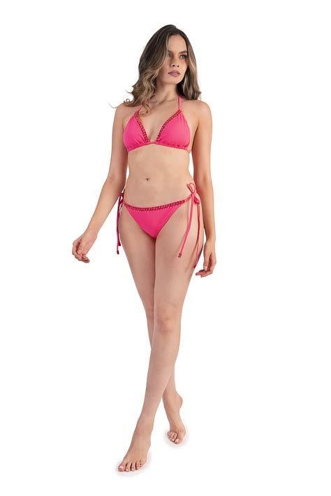 Mystical Handmade Fuchsia Triangle Bikini