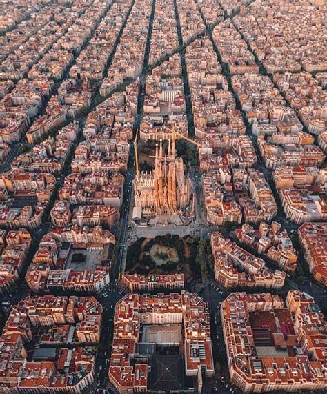 Barcelona Vista Desde Arriba Esta Hermosa Ciudad Posee Desde