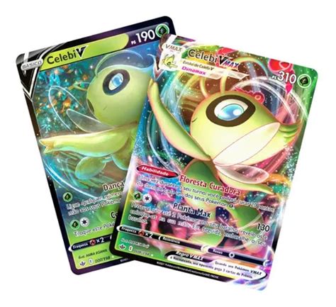 Kit Carta Pokémon Celebi Vmax Celebi V Reinado Arrepiante