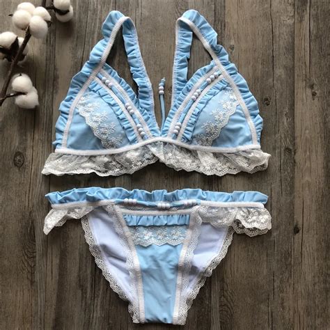 Summer Swimwear Bikini Ruffles 2019 Ruffle Bikini Swimwear Lace