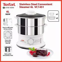 Promo Tefal Food Steamer Stainless Pengukus Masakan Elektrik VC145