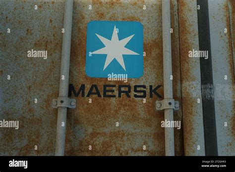 The Iconic Logo Of Maersk Shipping Company The White Seven Pointed