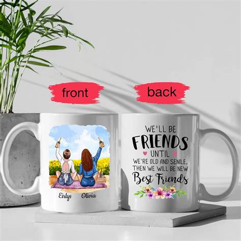 Tazas de café personalizadas con texto en inglés Well Be Friends Until