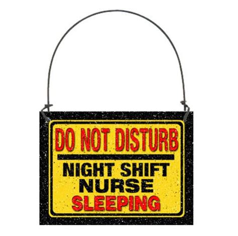 Mini Sign Night Shift Nurse Sleeping Do Not Disturb Free Shipping Fun Signs Night Shift Nurse