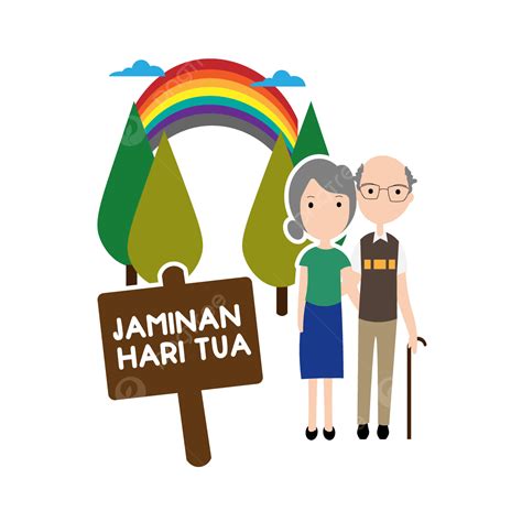 Jaminan Hari Tua Kakek Nenek Sticker Grandpa And Grandma Kakek Nenek