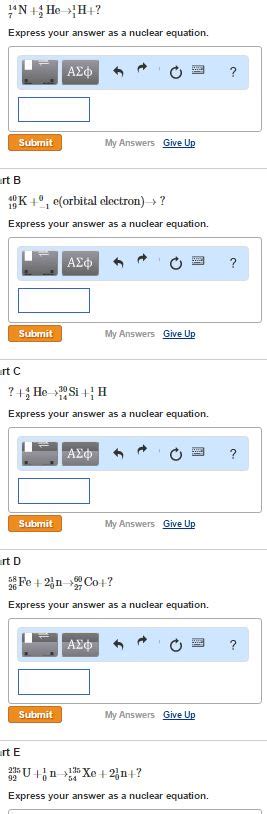 Solved Complete and balance the following nuclear equations | Chegg.com