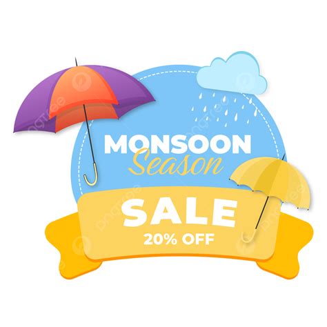 Seasonal Banner Clipart Hd PNG Monsoon Season Sale Banner Design With