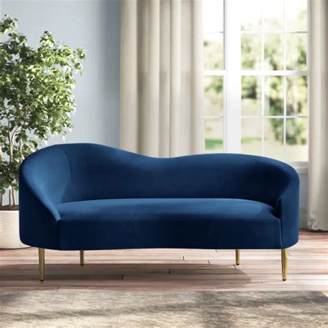 Shurtz Velvet Loveseat Blue Velvet Loveseat Velvet Loveseat