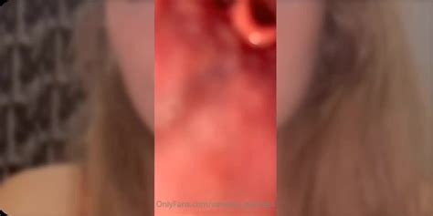 Cute Blonde Shows Down Into Her Throat ThisVid