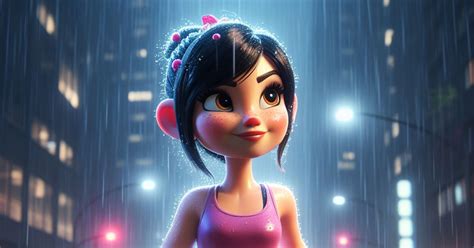 Vanellope A Wet Run At Night Vanelloraのイラスト Pixiv