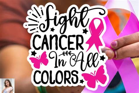 Fight Cancer In All Colors Svg Sticker Graphic By Printexpert