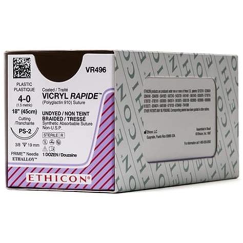 Ethicon Vicryl Rapide Suture PS-2 4-0 18" | Medical Supplies & Equipment