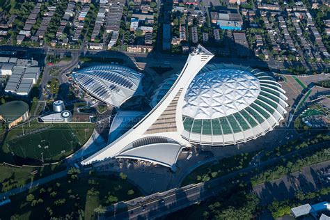 Aerial Photo Olympic Stadium Montreal